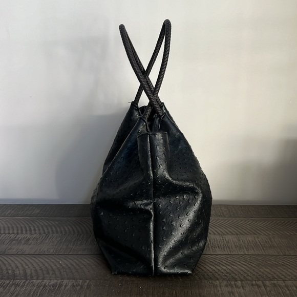 Gunas New York -Naomi - Black Vegan Leather Tote Bag Retails $175 - Picture 5 of 12